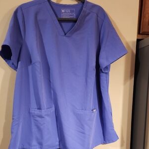 Figs Purple 3XL V-Neck Scrub Top